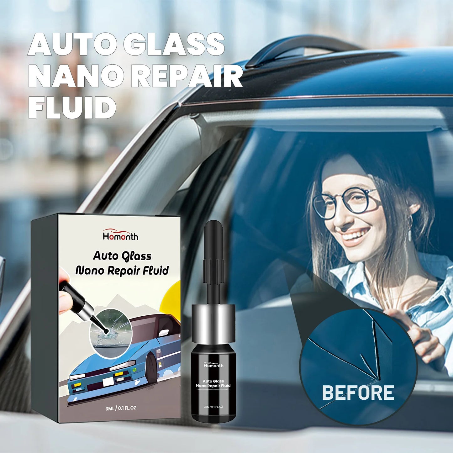 DIY Car Windshield Cracked Repair Tool