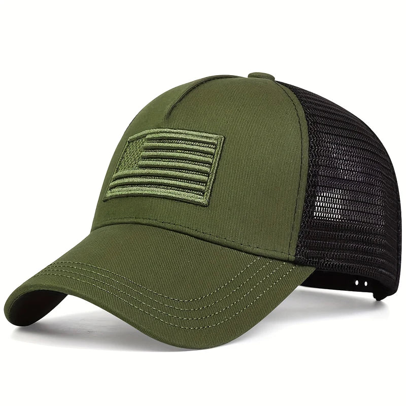 1piece Unisex US Flag Embroidered Baseball Cap