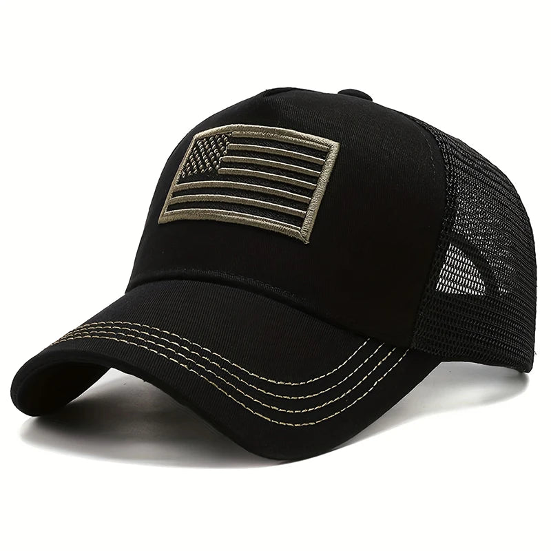 1piece Unisex US Flag Embroidered Baseball Cap