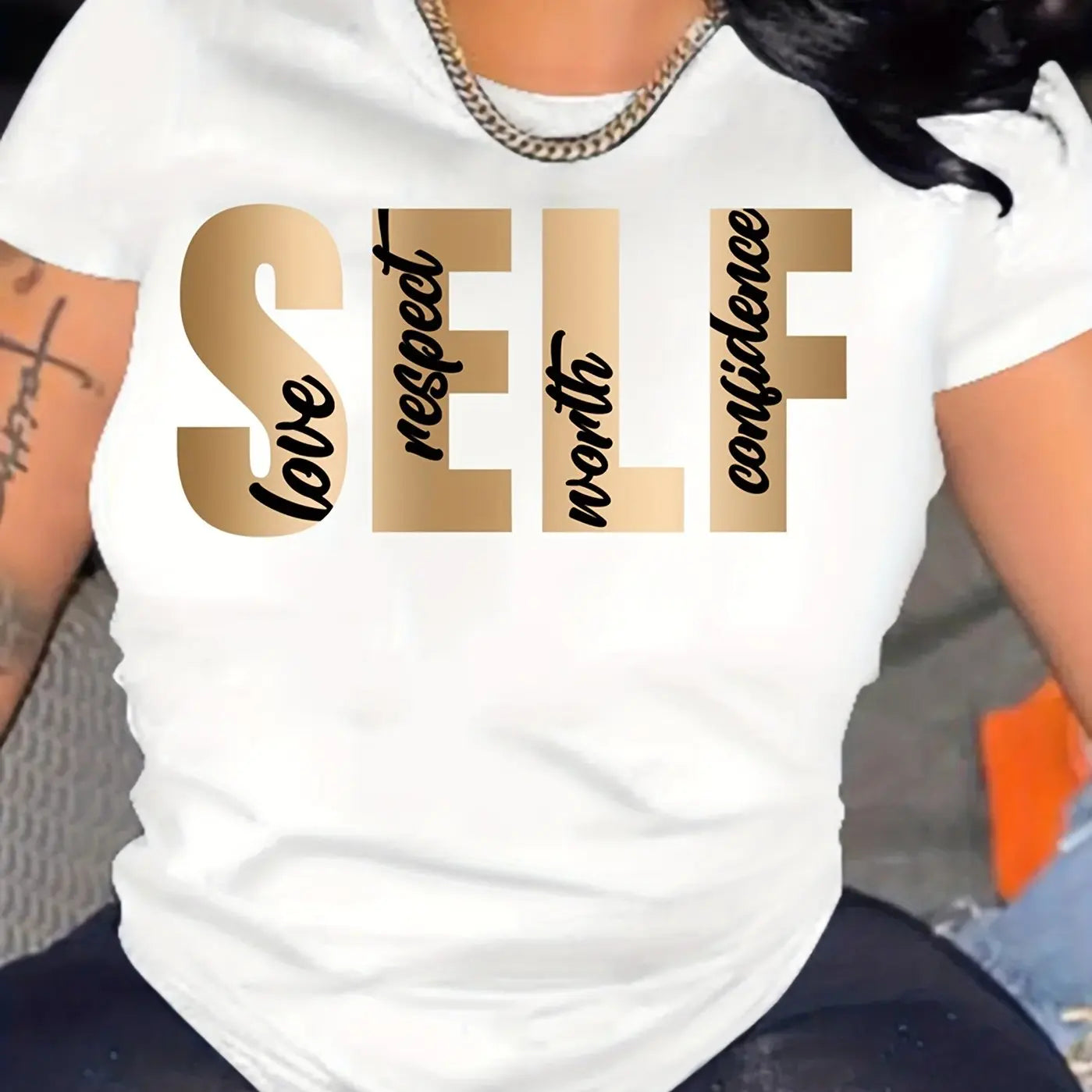 Letter Print Crew Neck T-Shirt, Casual Short Sleeve T-Shirt For Spring & Summer, Women's Clothing
