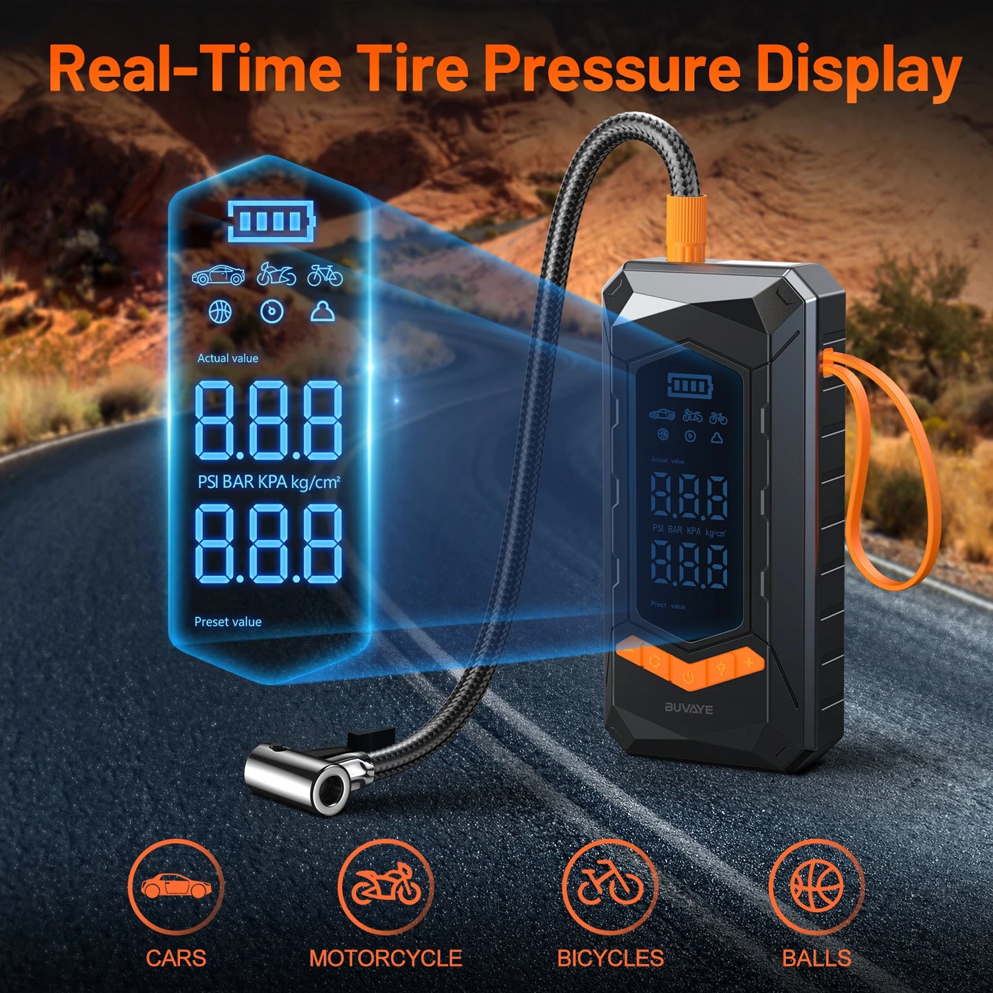 Wired/Wireless Air Pump Car Inflator Tire Pump