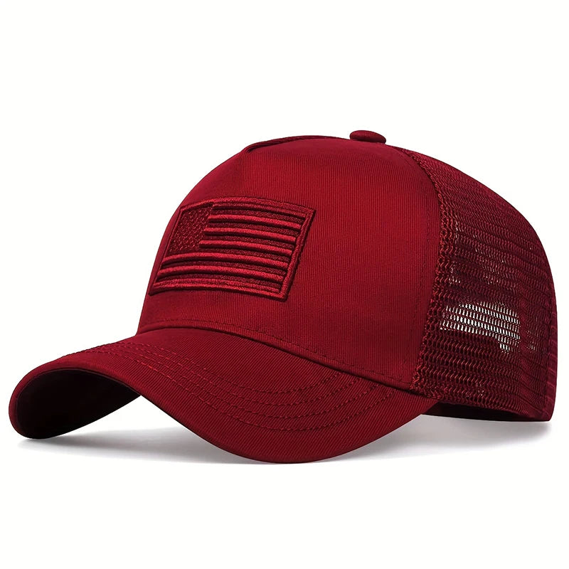 1piece Unisex US Flag Embroidered Baseball Cap