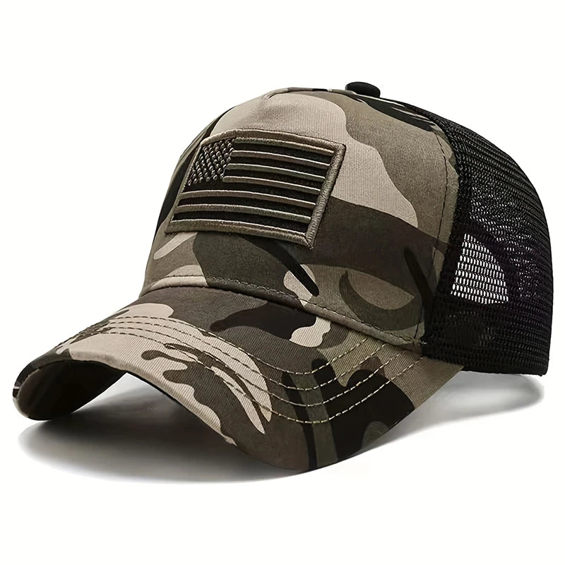 1piece Unisex US Flag Embroidered Baseball Cap