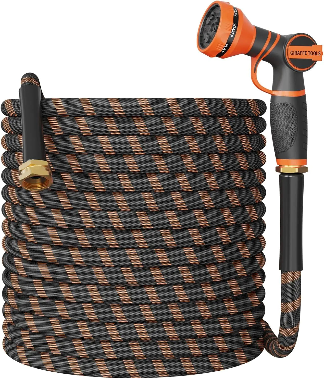 Giraffe Tools Garden Hose 5/8'' Lightweight & No-Kink Flexible Water Hoses Burst 600 psi with 9 Spray Nozzle
