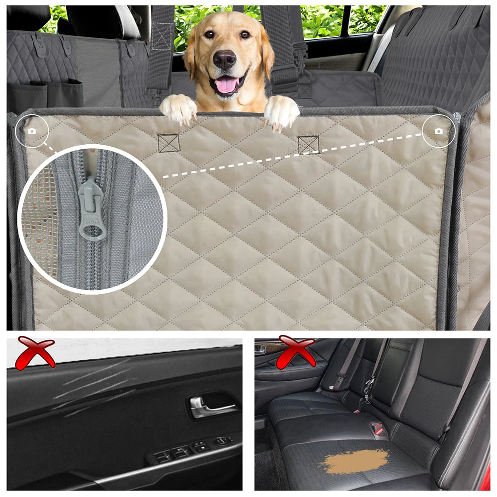 Dog Waterproof Car Back Seat Cover