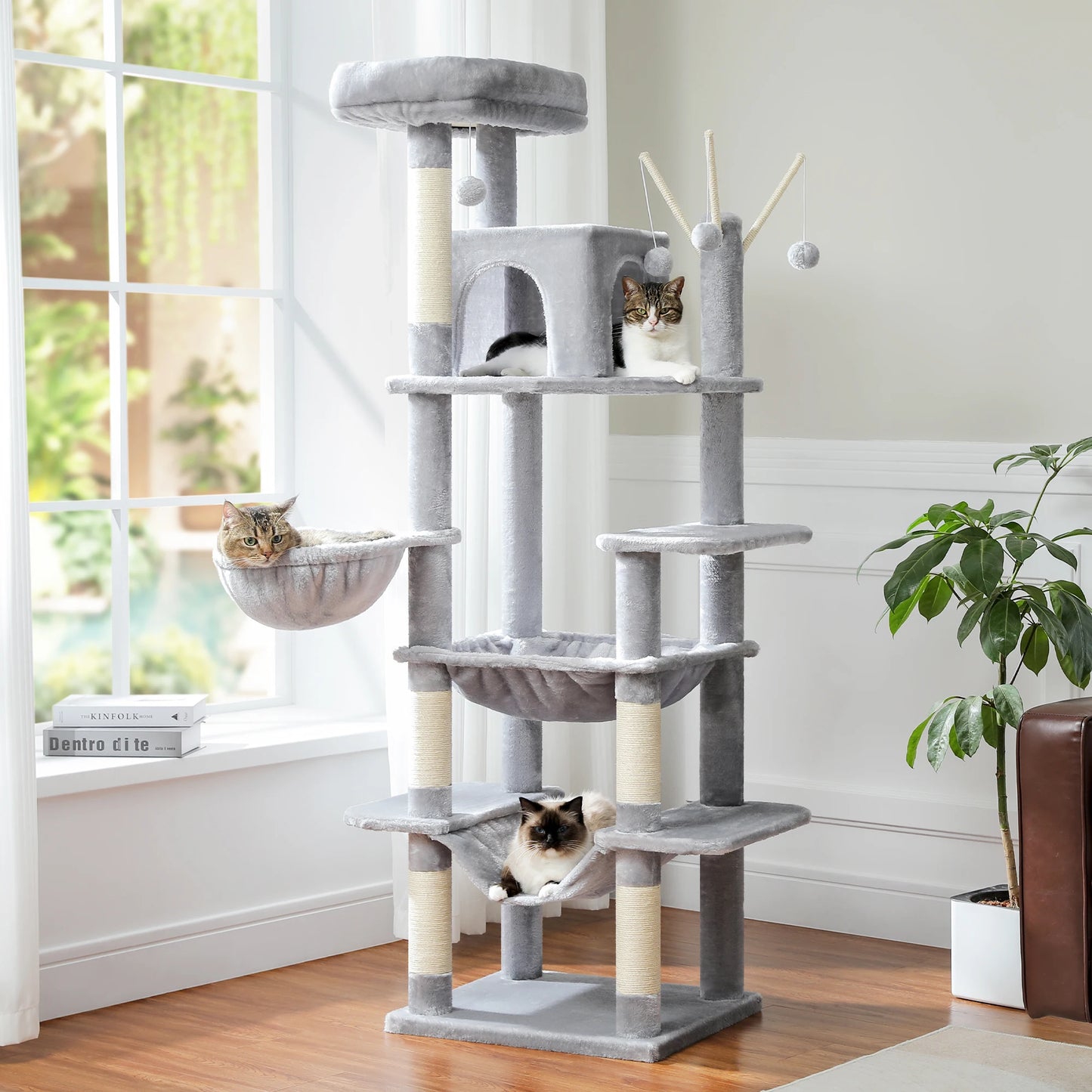 Large Cat Tree With Scratching Post