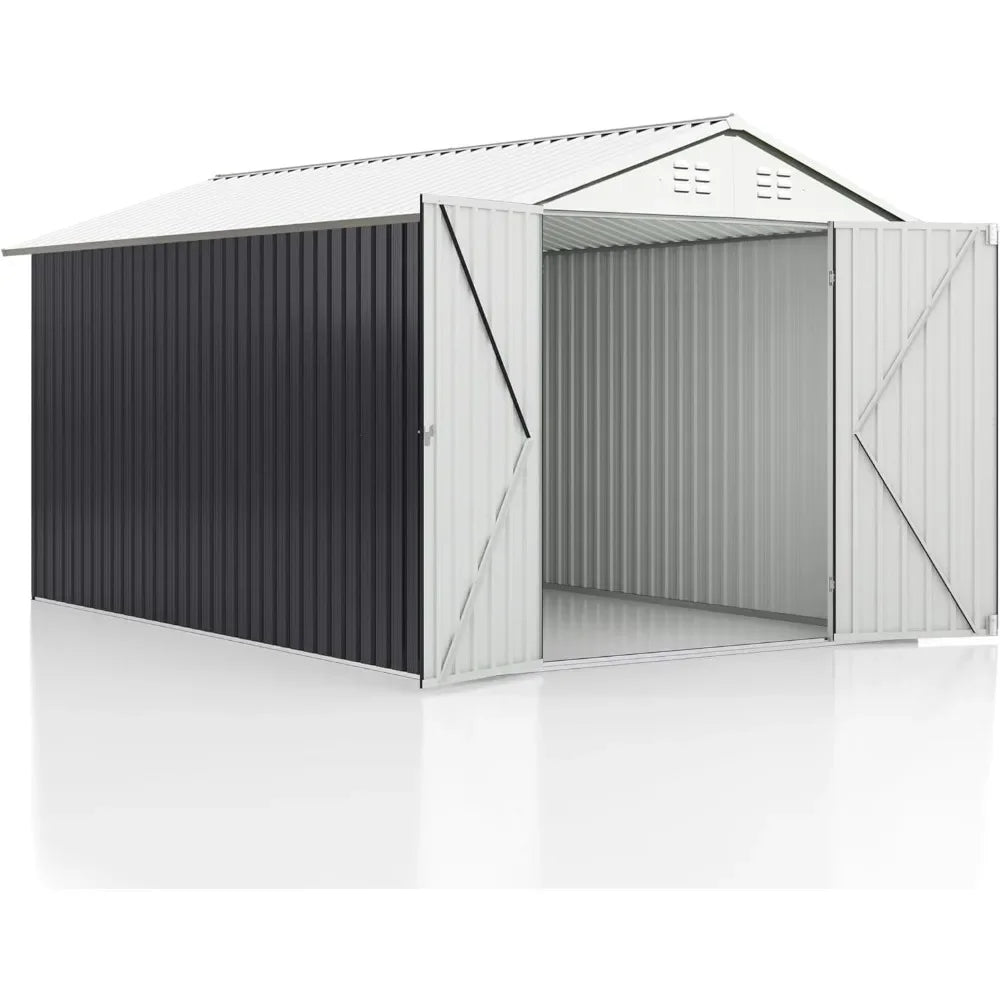 Outdoor Storage Shed With Lockable Doors