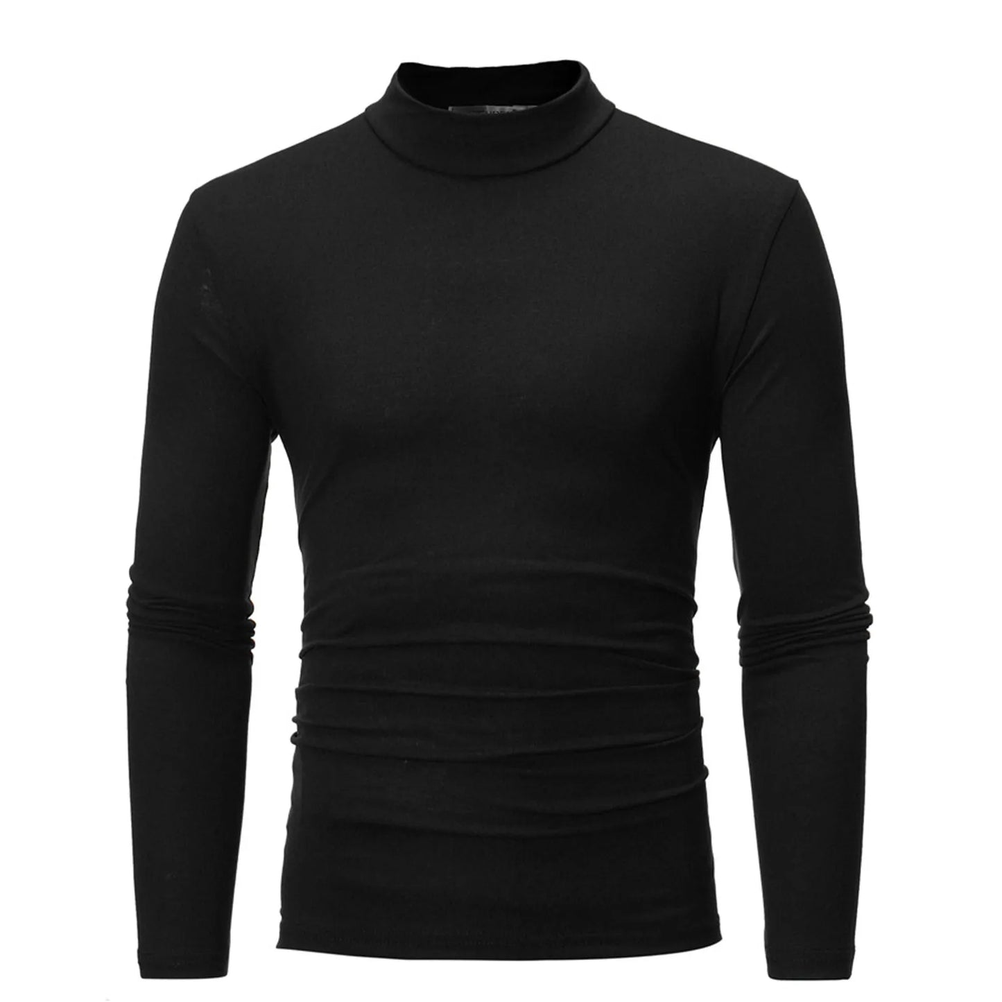 Men's Solid Color Turtleneck Basic Thermal Underwear