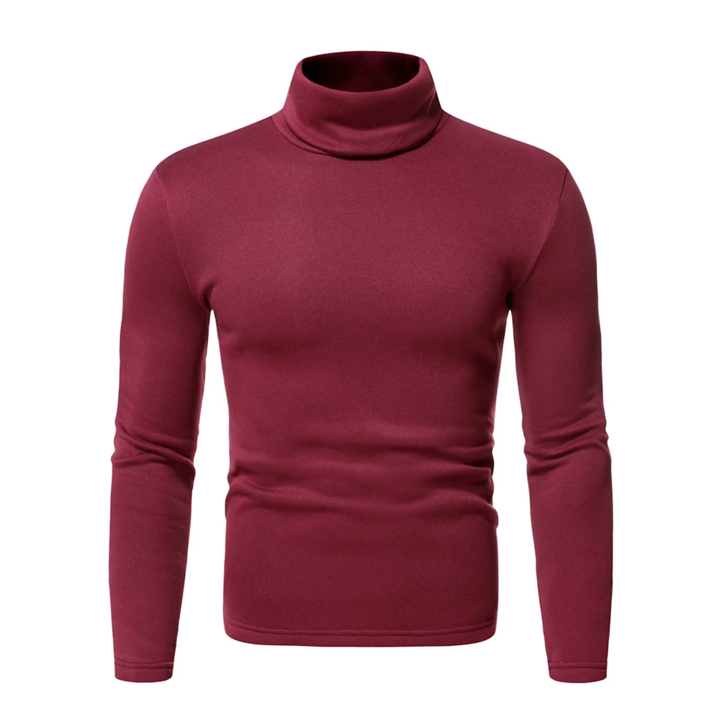 Men's Solid Color Turtleneck Basic Thermal Underwear