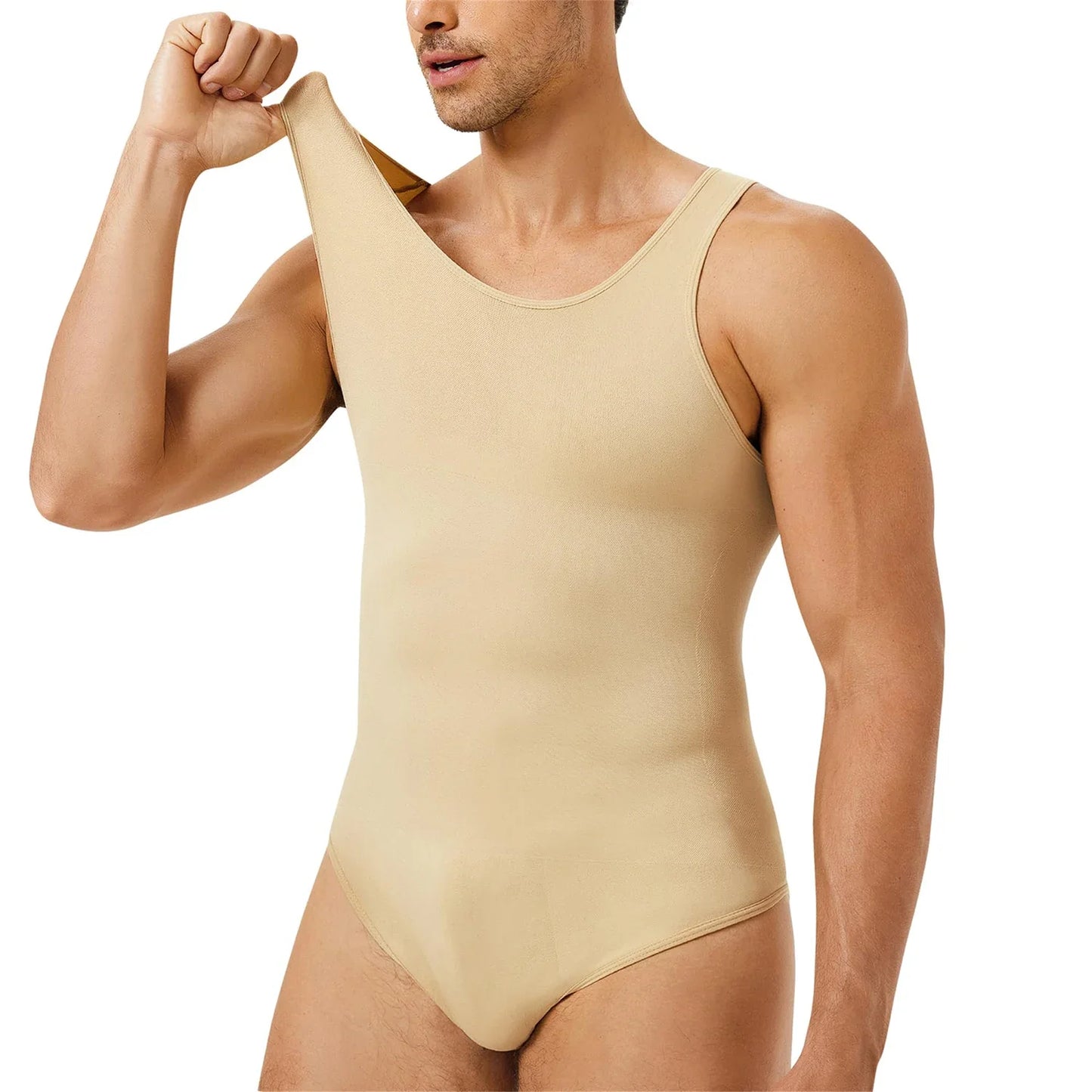 Men's Sleeveless Full Body Shaper Tummy Control