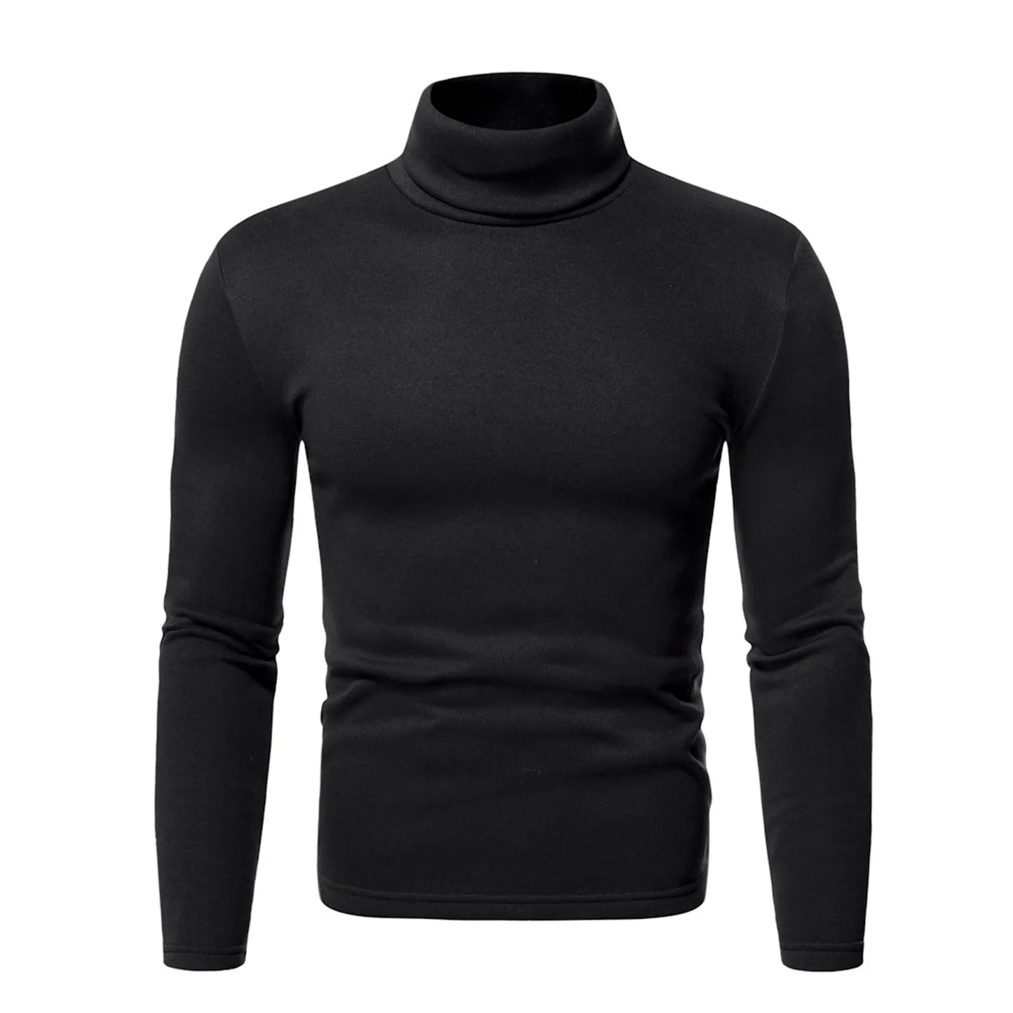 Men's Solid Color Turtleneck Basic Thermal Underwear