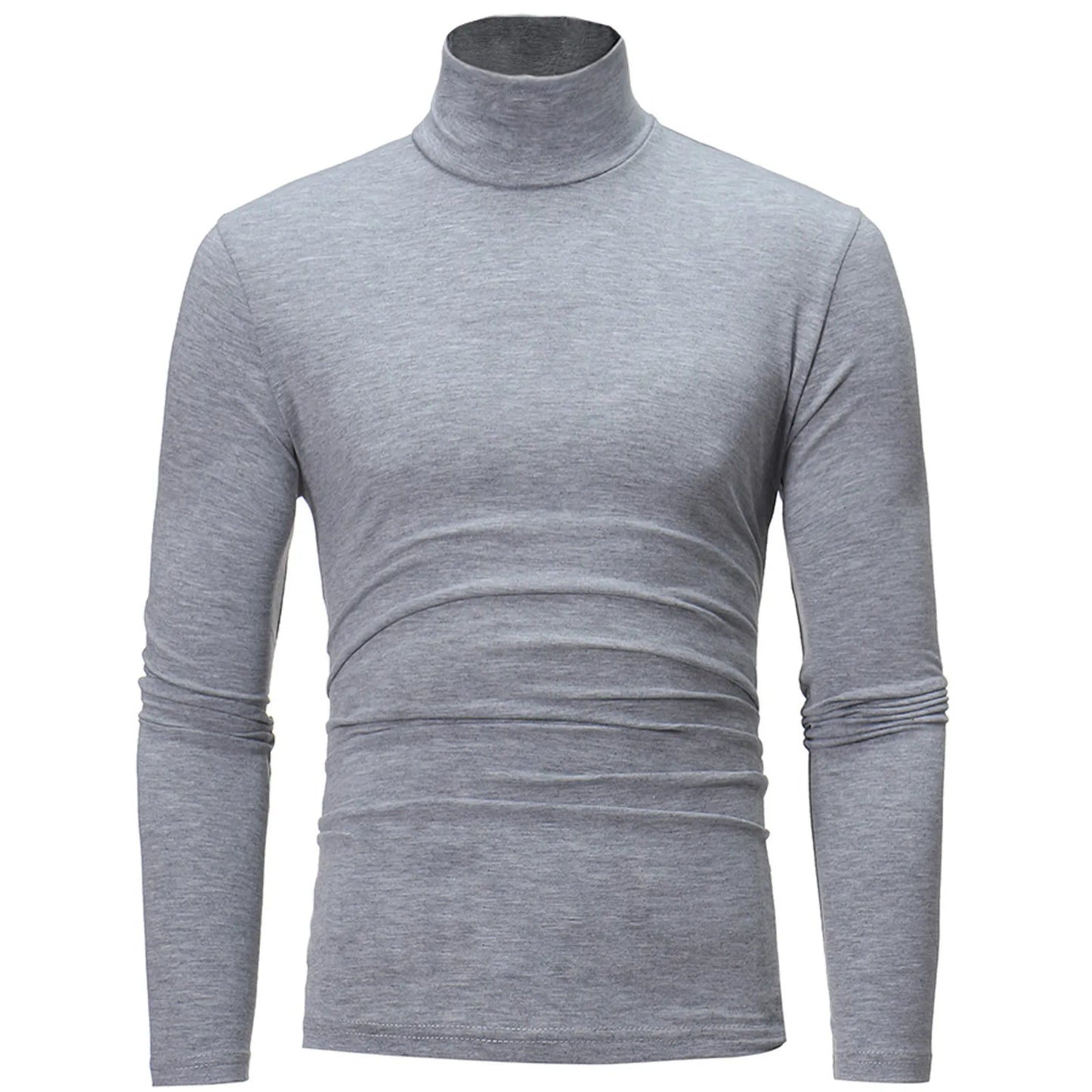 Men's Solid Color Turtleneck Basic Thermal Underwear