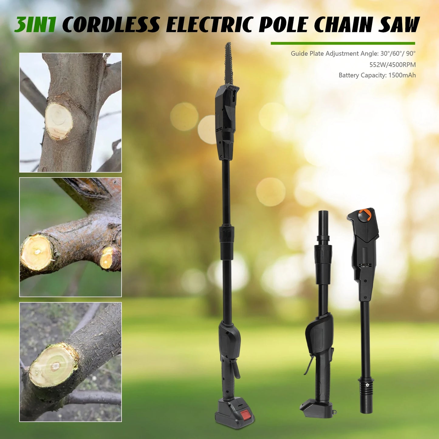 Electric High Branch Pole Saw And Battery