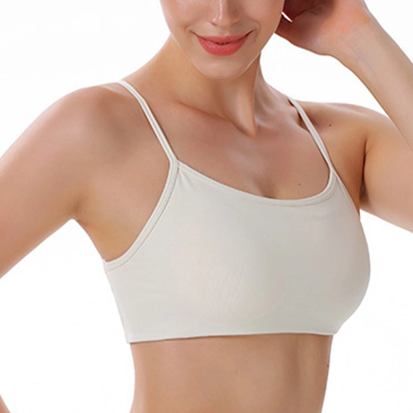 Women Seamless High Impact Sports Bra with Removable Pads Cross Back Straps