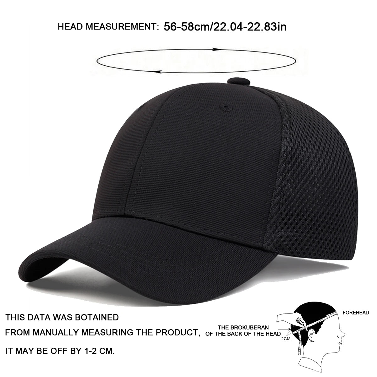 Unisex Solid Color Back Sealed Baseball Net Cap