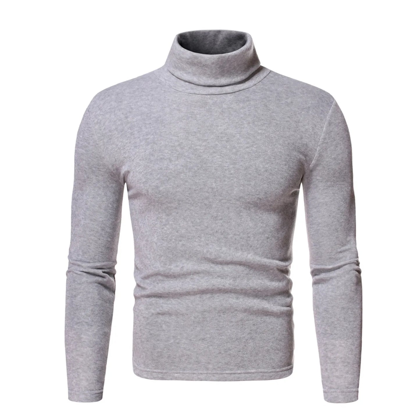 Men's Solid Color Turtleneck Basic Thermal Underwear