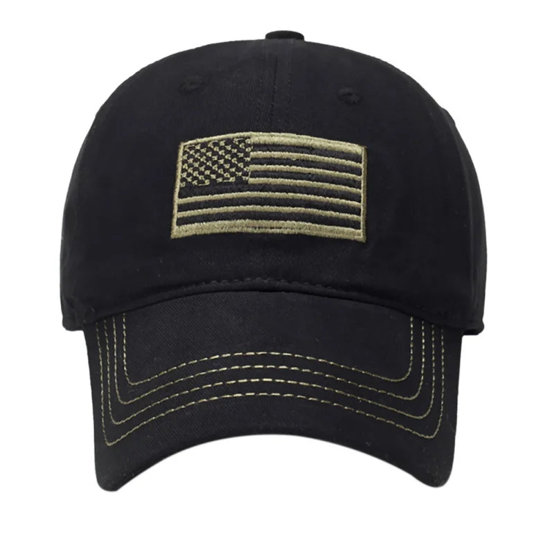 Unisex Baseball Cap With American Flag