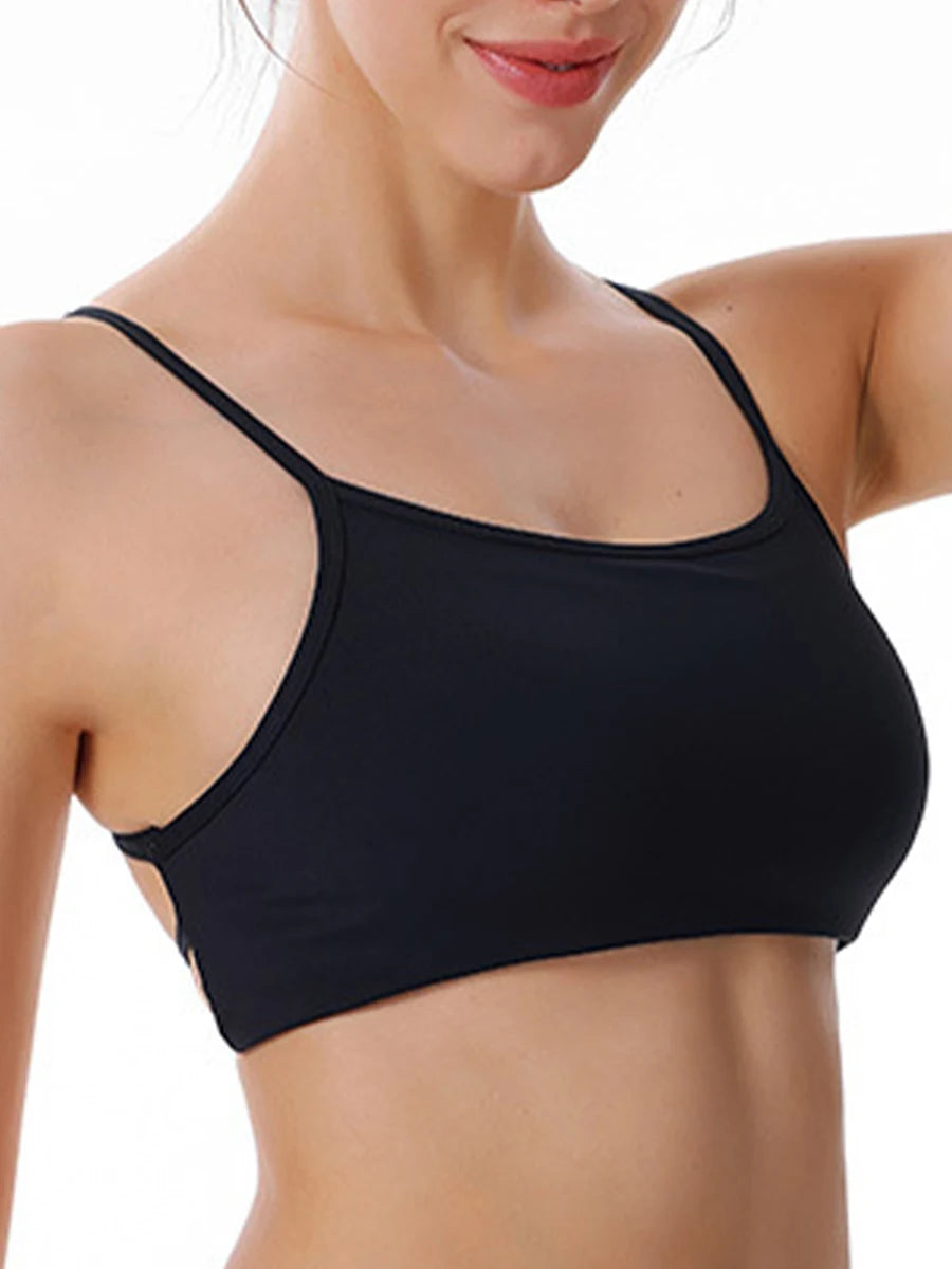 Women Seamless High Impact Sports Bra with Removable Pads Cross Back Straps