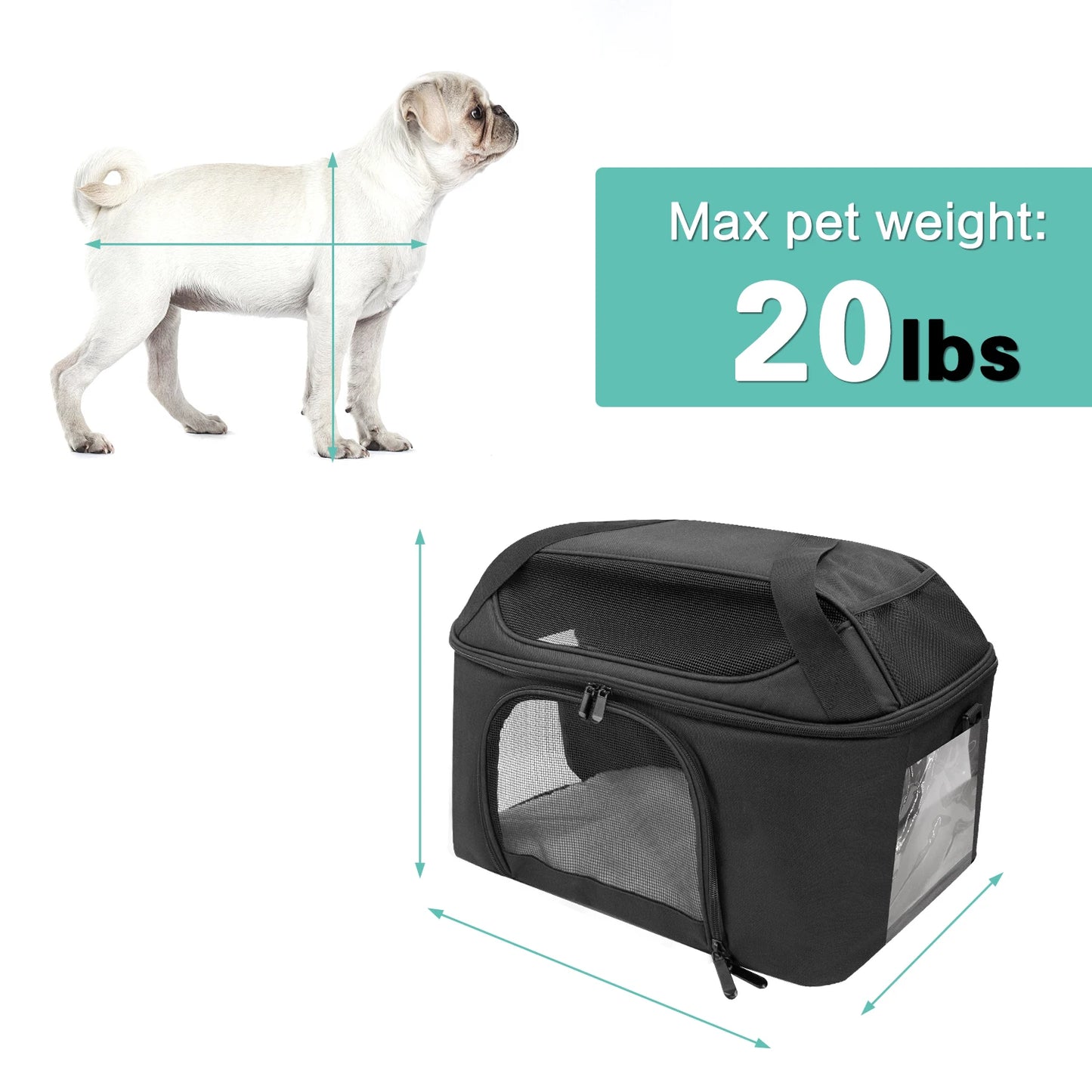 Portable Breathable Mesh Pet Travel Carrier And Backpack