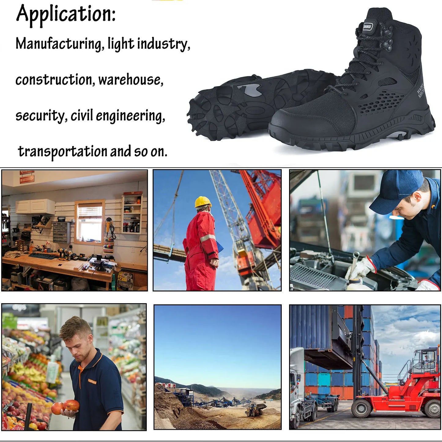 Anti-Slippery Steel Toe Safety Boots