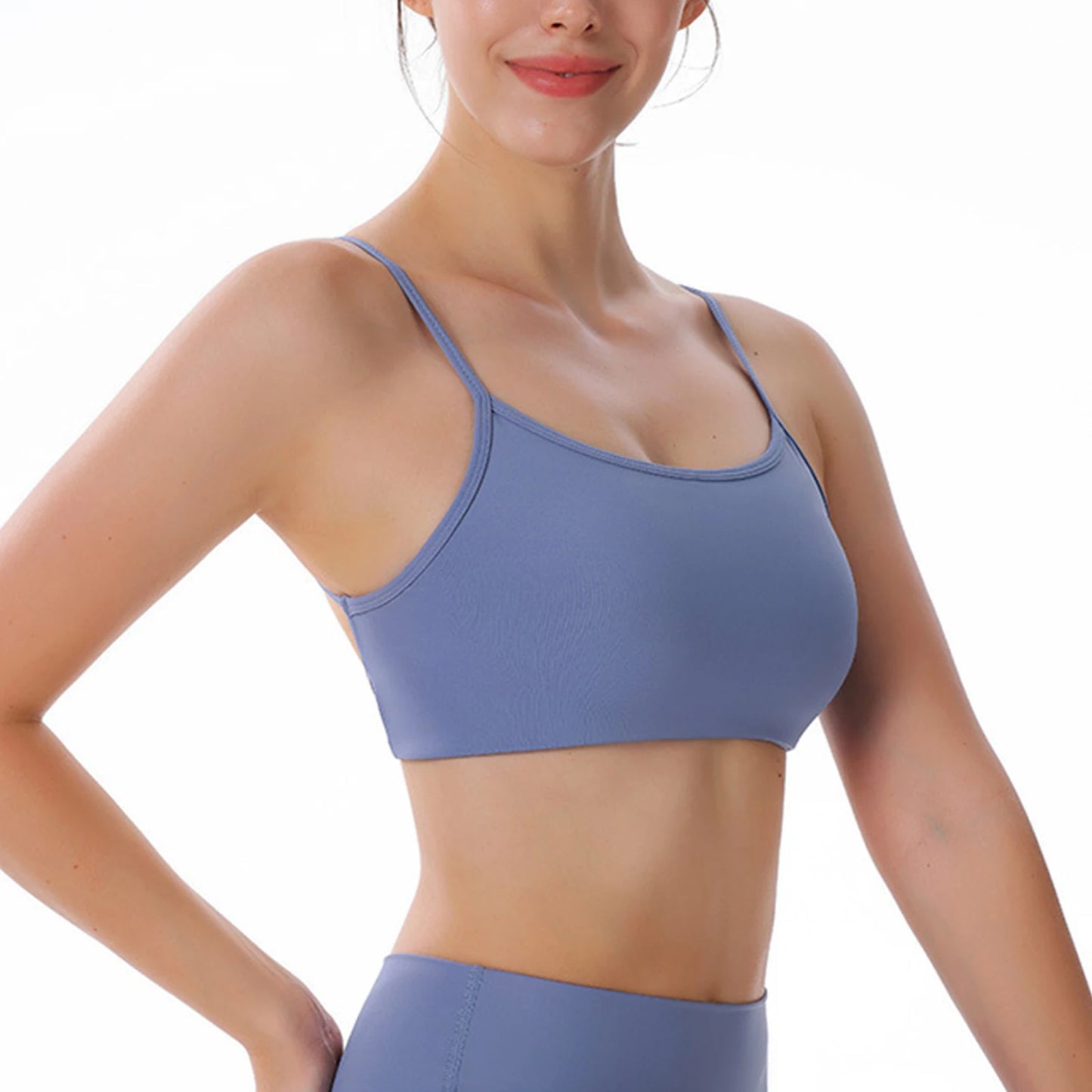 Women Seamless High Impact Sports Bra with Removable Pads Cross Back Straps