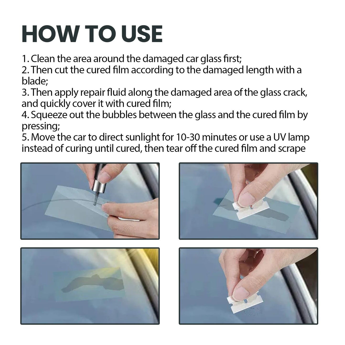 DIY Car Windshield Cracked Repair Tool