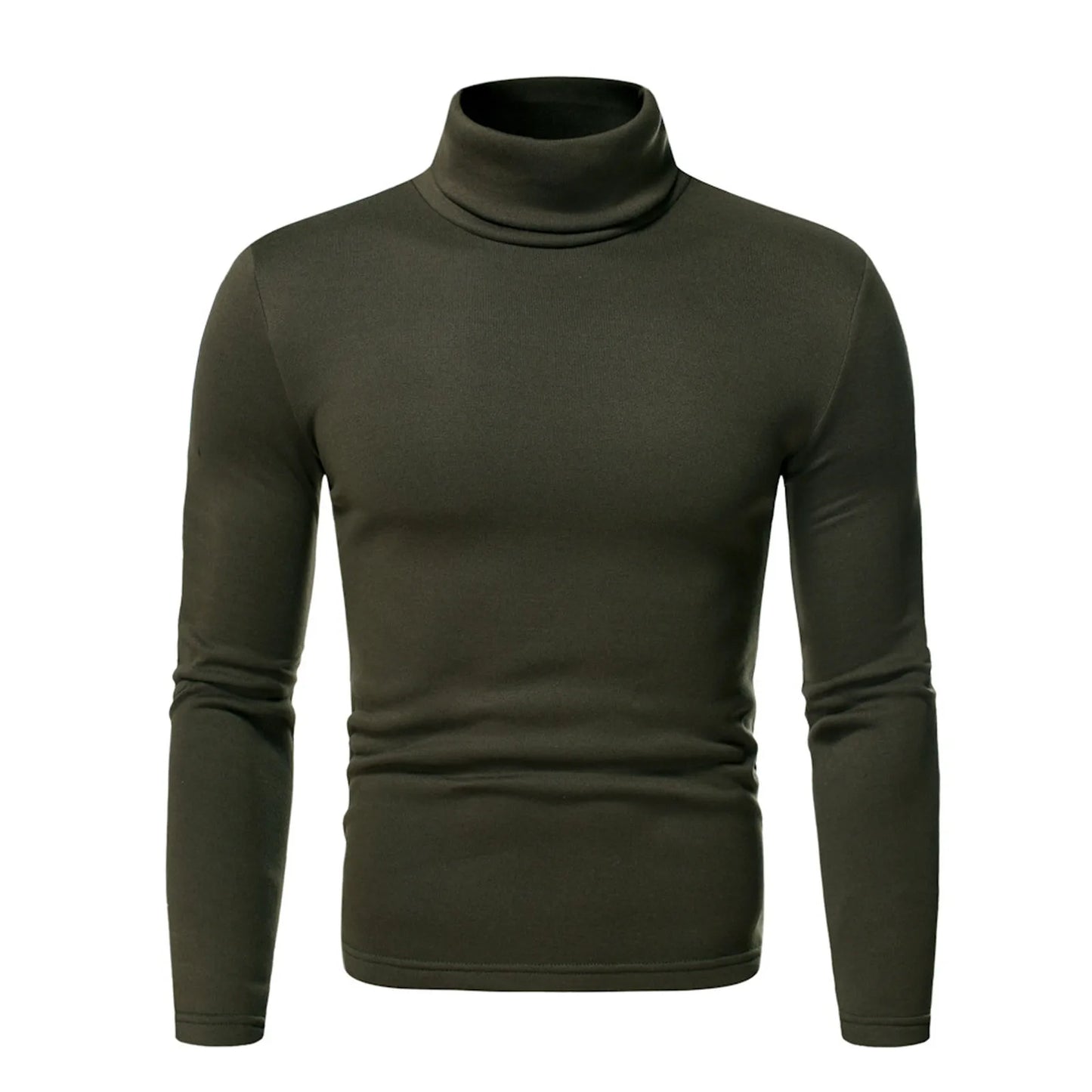 Men's Solid Color Turtleneck Basic Thermal Underwear