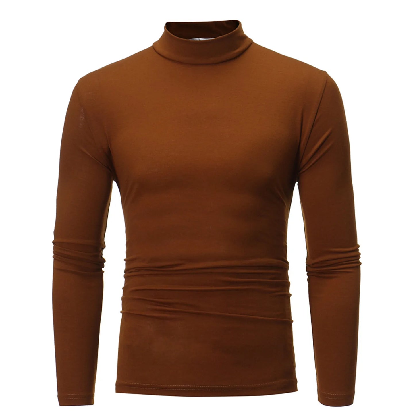 Men's Solid Color Turtleneck Basic Thermal Underwear