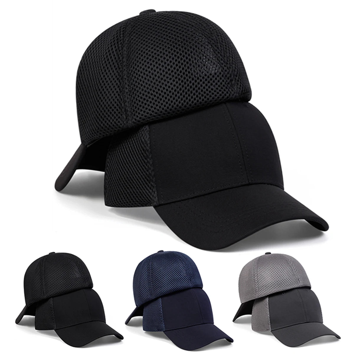 Unisex Solid Color Back Sealed Baseball Net Cap