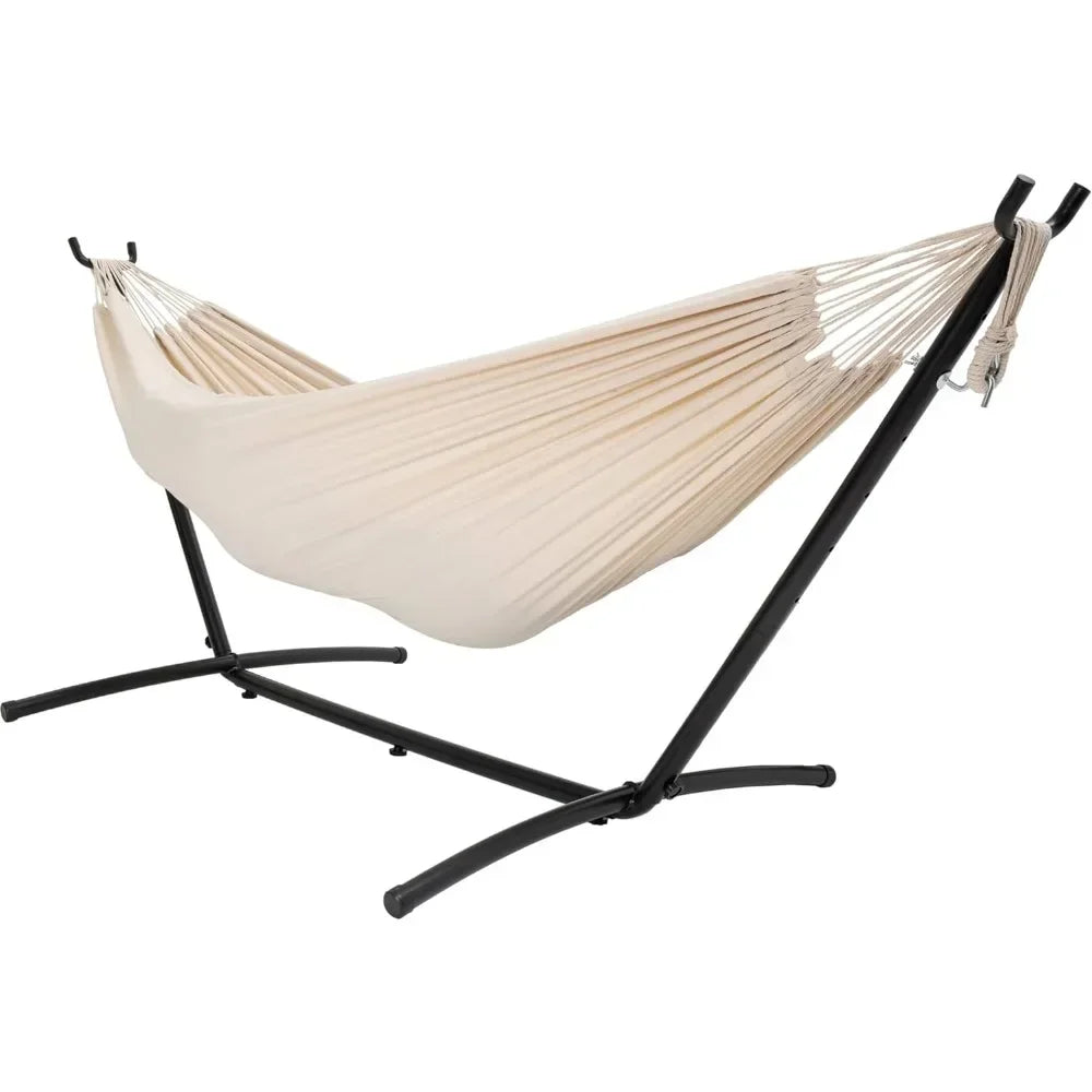 Double Hammock With Space-Saving Steel Stand