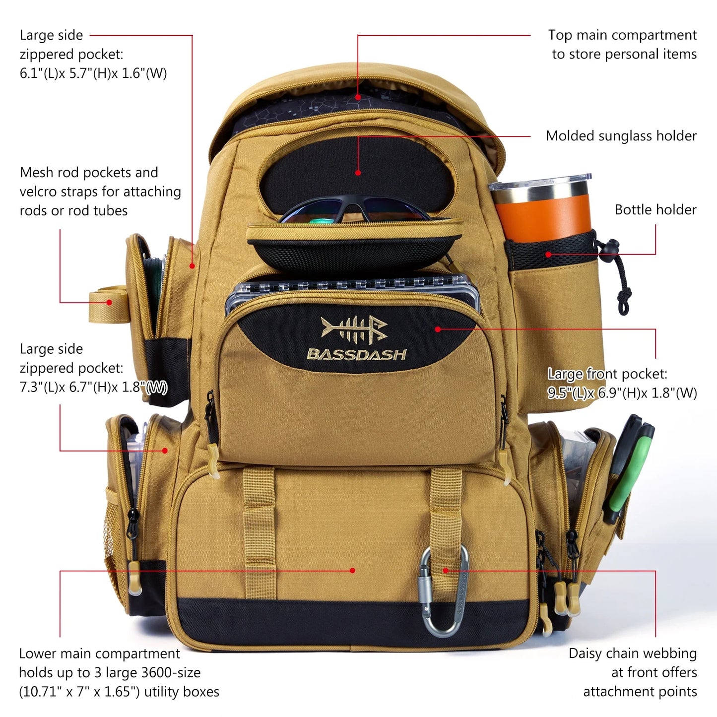 Lightweight Fishing Tackle Backpack