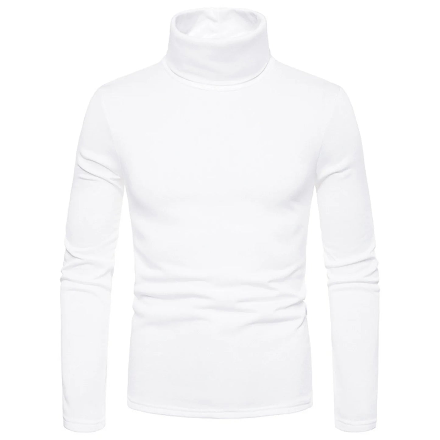 Men's Solid Color Turtleneck Basic Thermal Underwear