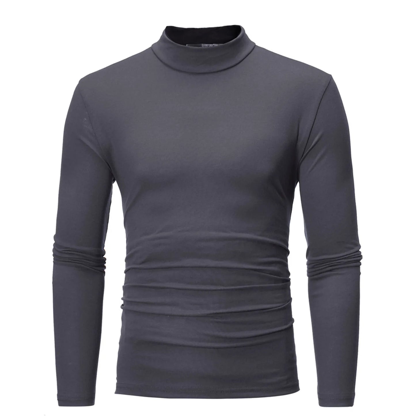 Men's Solid Color Turtleneck Basic Thermal Underwear