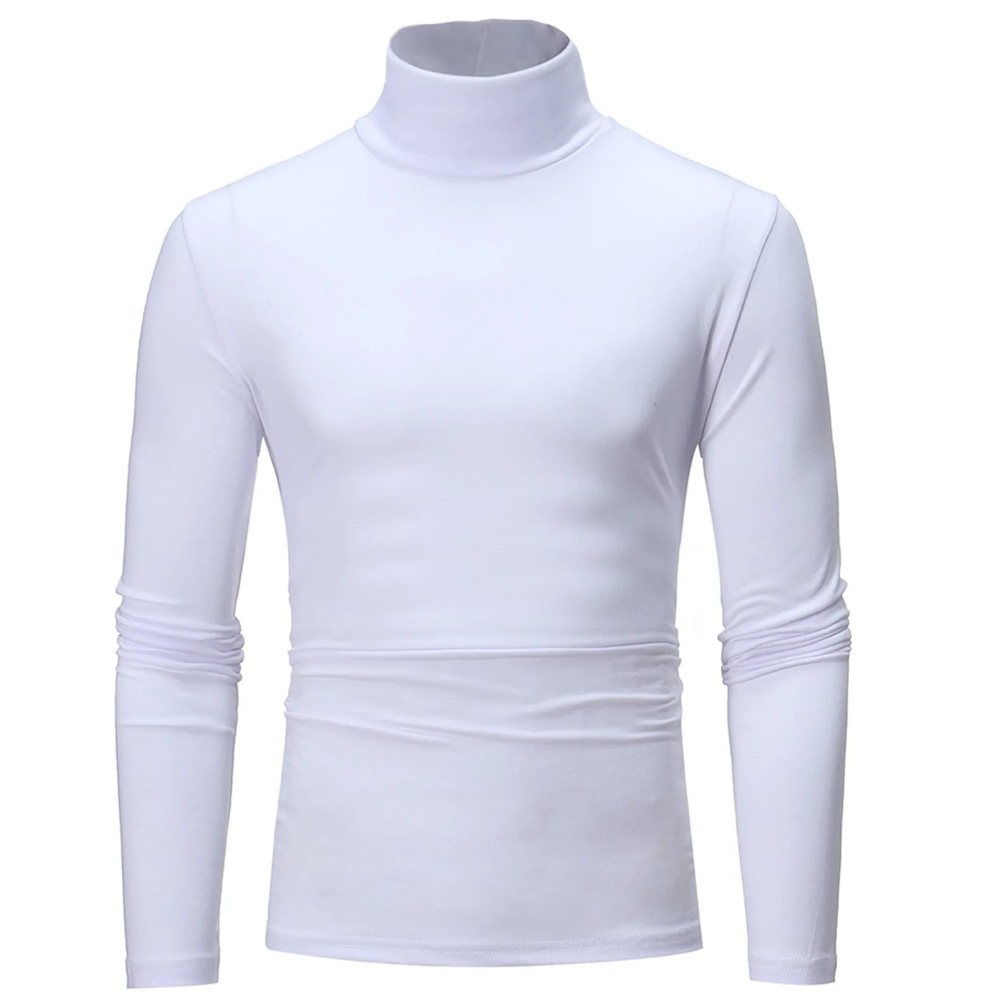 Men's Solid Color Turtleneck Basic Thermal Underwear