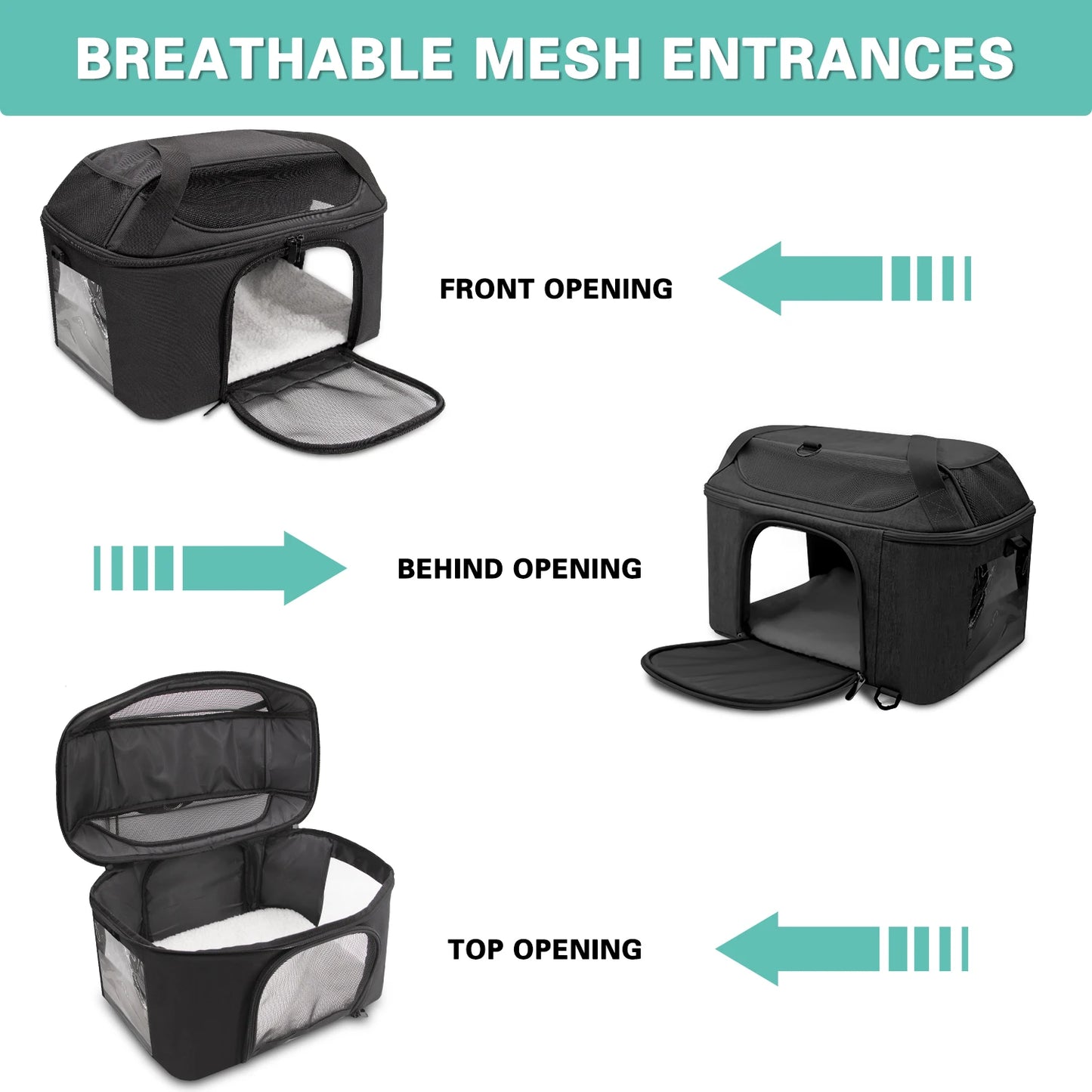 Portable Breathable Mesh Pet Travel Carrier And Backpack