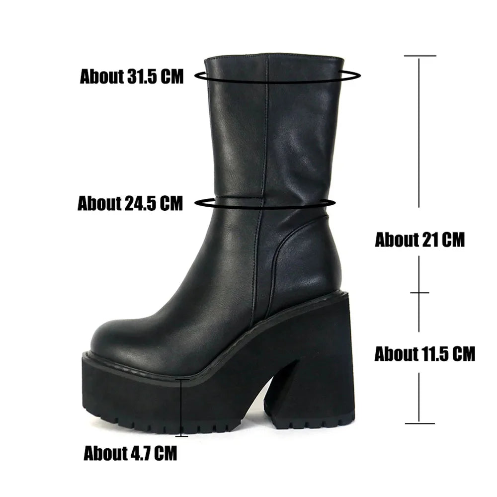 Goth Platform High Heel Women Ankle Boots