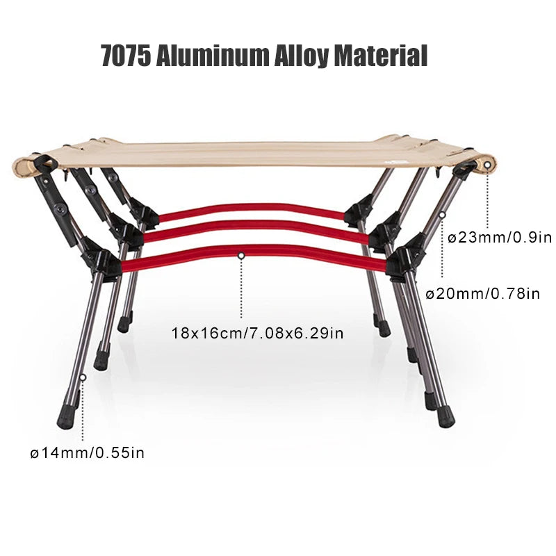 Portable Camping Cot with Leg Extenders