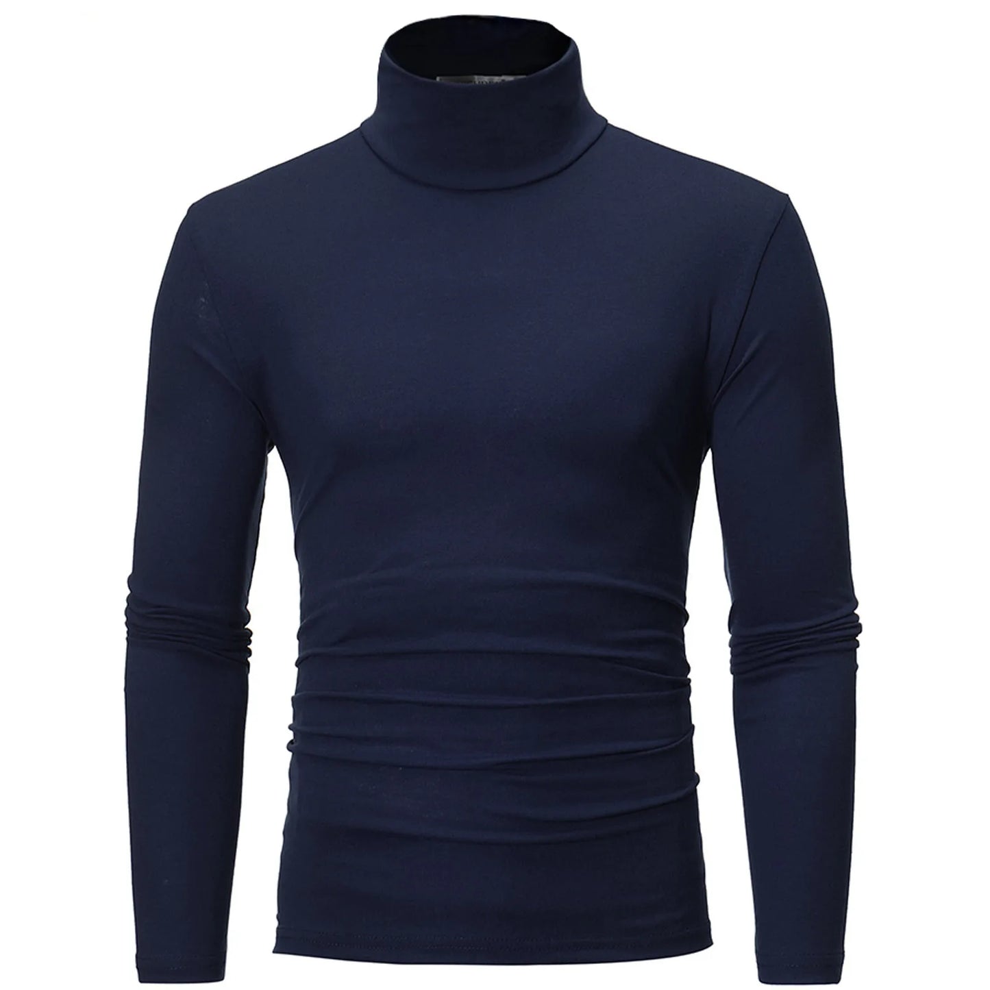 Men's Solid Color Turtleneck Basic Thermal Underwear