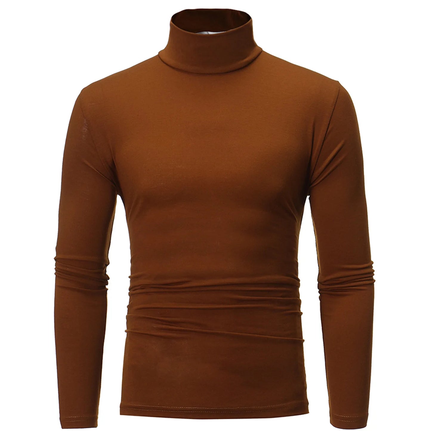 Men's Solid Color Turtleneck Basic Thermal Underwear